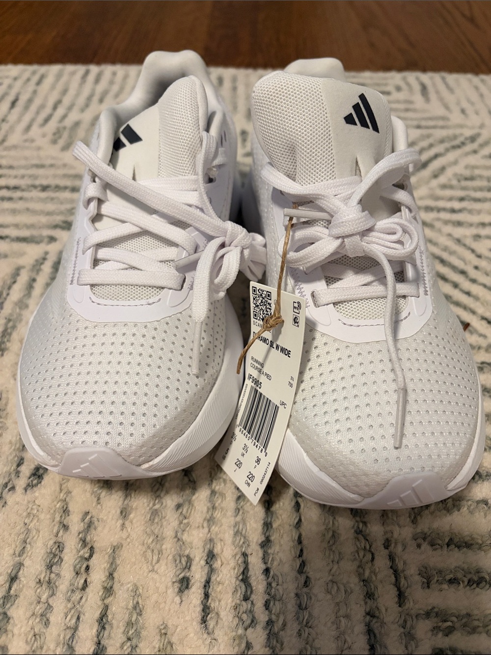 adidas Kids White Mesh Athletic Sneakers